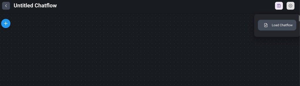 Loading an existing chatflow JSON file into Flowise