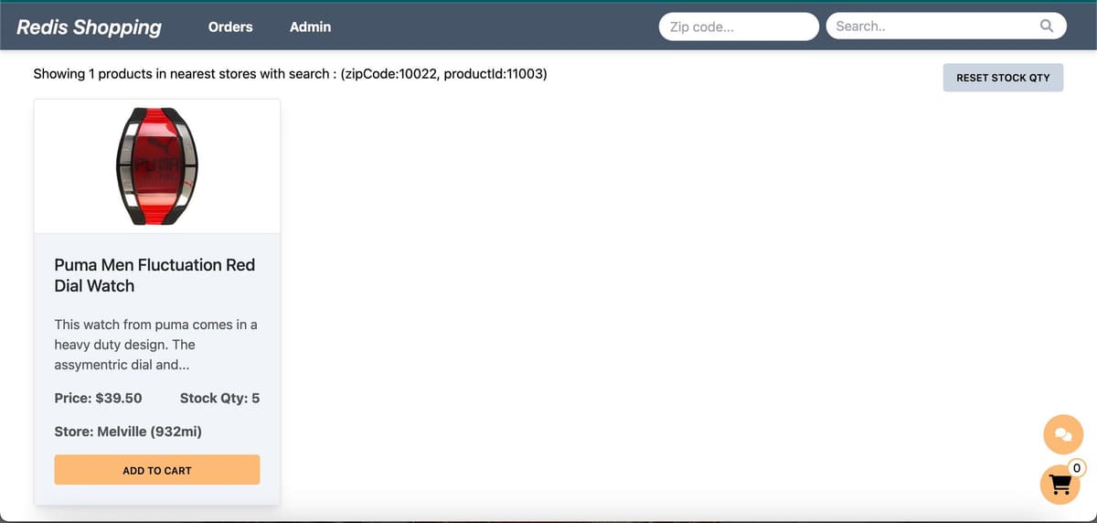 Product details dashboard view after chatbot recommendation